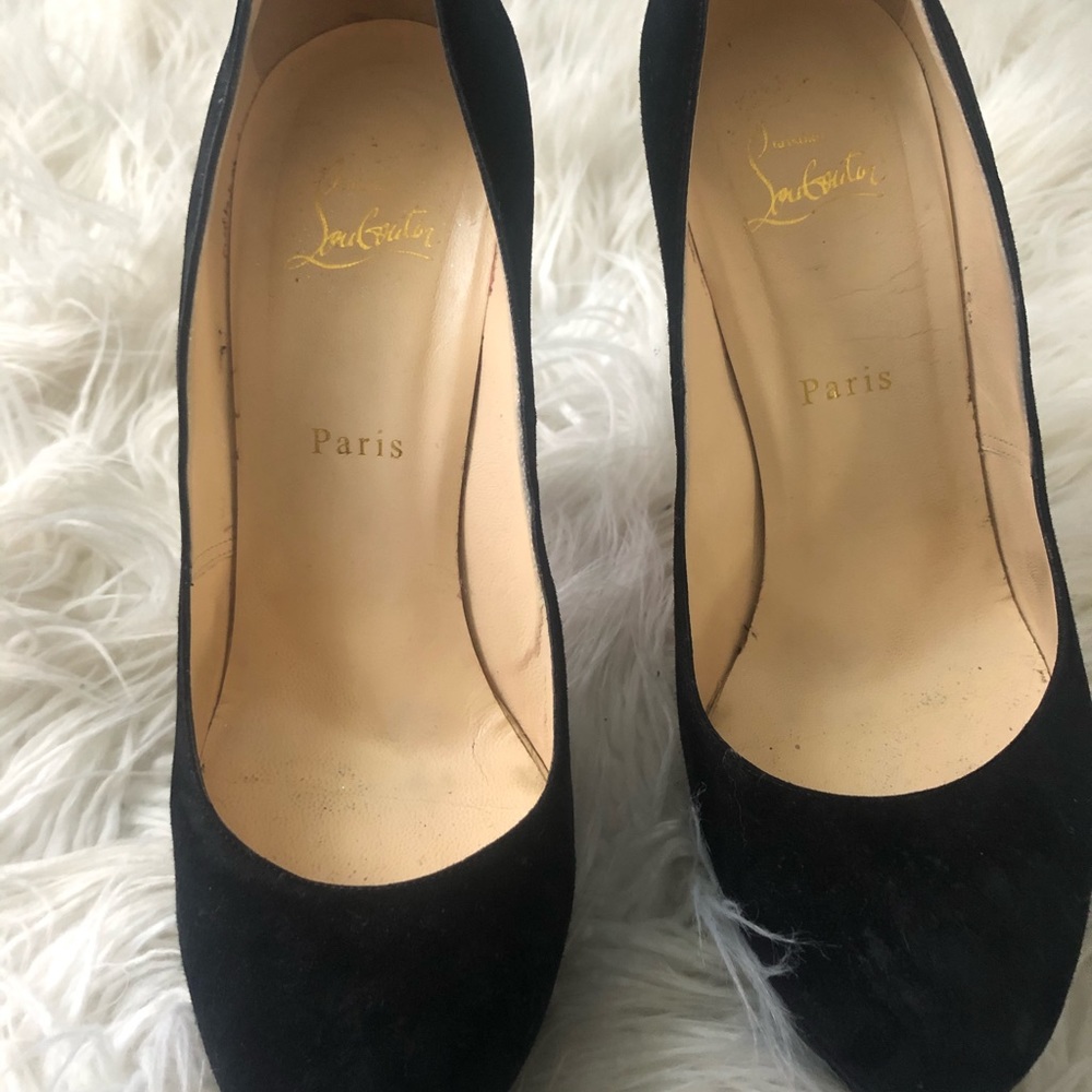 ❌SOLD❌Louboutin BIBI 140mm. Suede. Black. Size 40. - Picture 2 of 12